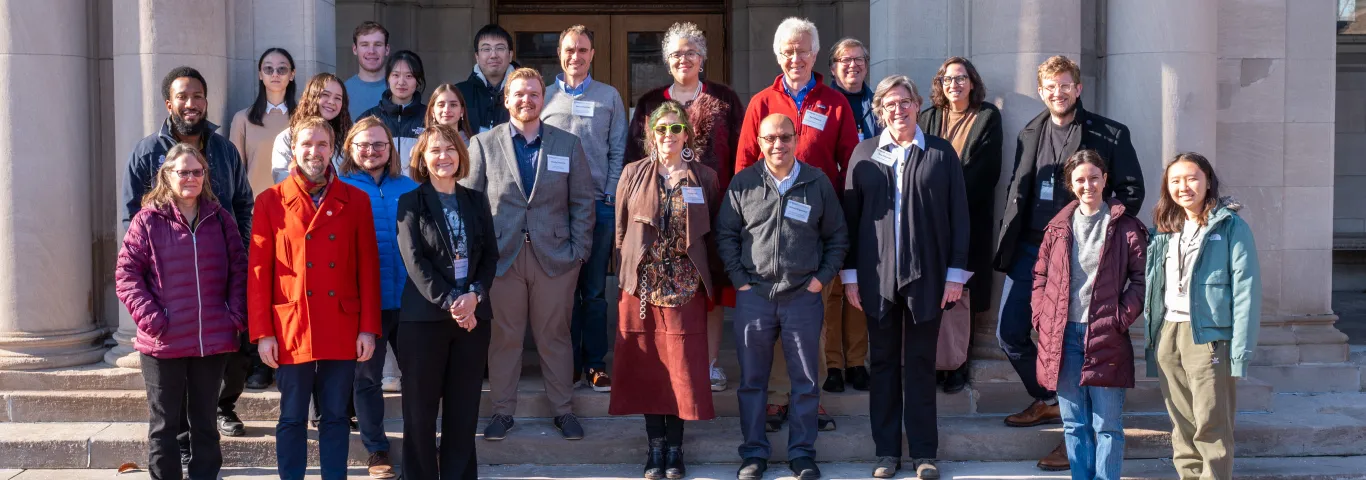"outdoor photo of a group of scholars"